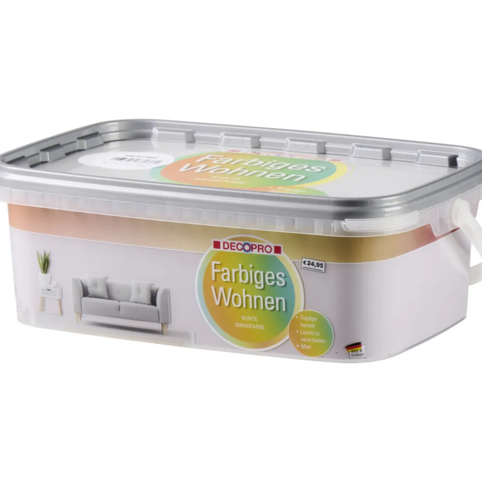 DECOPRO Wandfarbe 2,5 Liter Muschel matt
