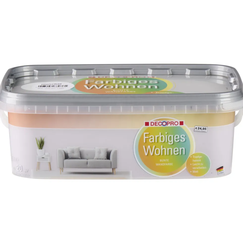 DECOPRO Wandfarbe 2,5 Liter Muschel matt