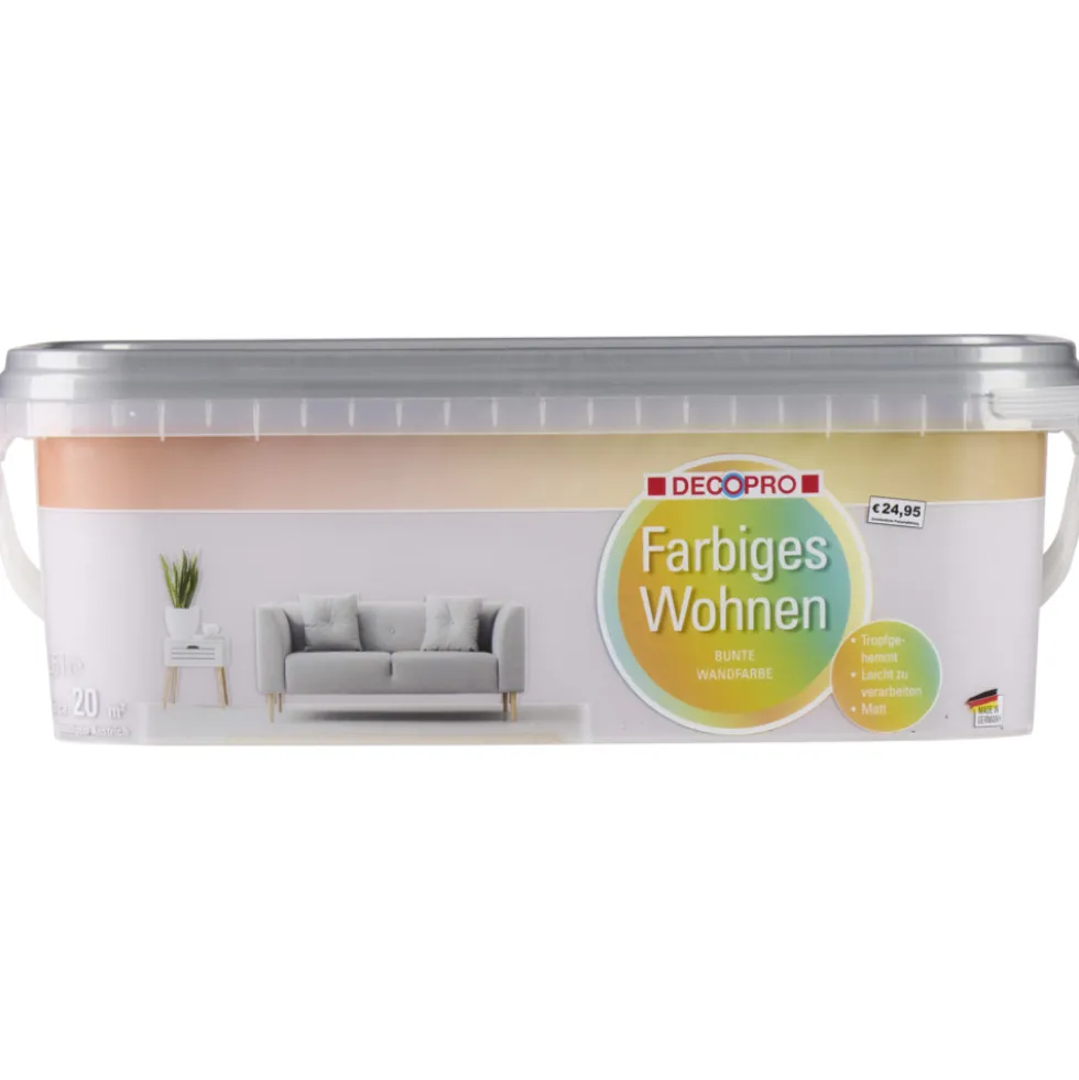 DECOPRO Wandfarbe 2,5 Liter Muschel matt