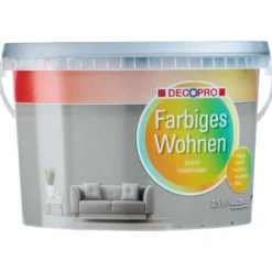 DECOPRO Wandfarbe 2,5 Liter nebel matt