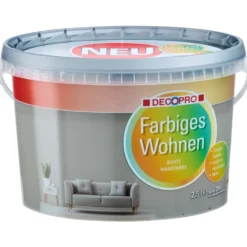DECOPRO Wandfarbe 2,5 Liter nebel matt