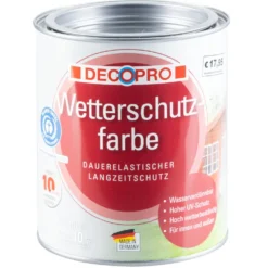 DECOPRO Wetterschutzfarbe taubenblau seidenglänzend 750 ml