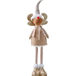 Dekofigur Elch mit Teleskopbeinen, 2-fach sortiert
