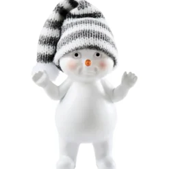 Dekofigur Schneemann mit Strickmütze Polyresin Designauswahl
