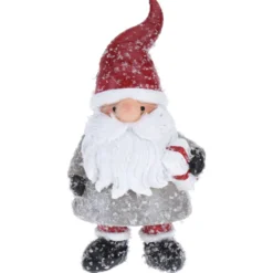 Dekofigur Weihnachtsmann 12 cm beflockt in verschiedenen Ausführungen