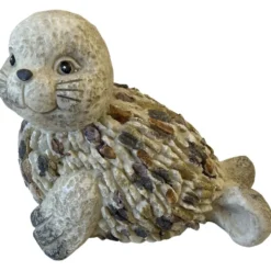 Deko Steinfigur Robbe aus Magnesium