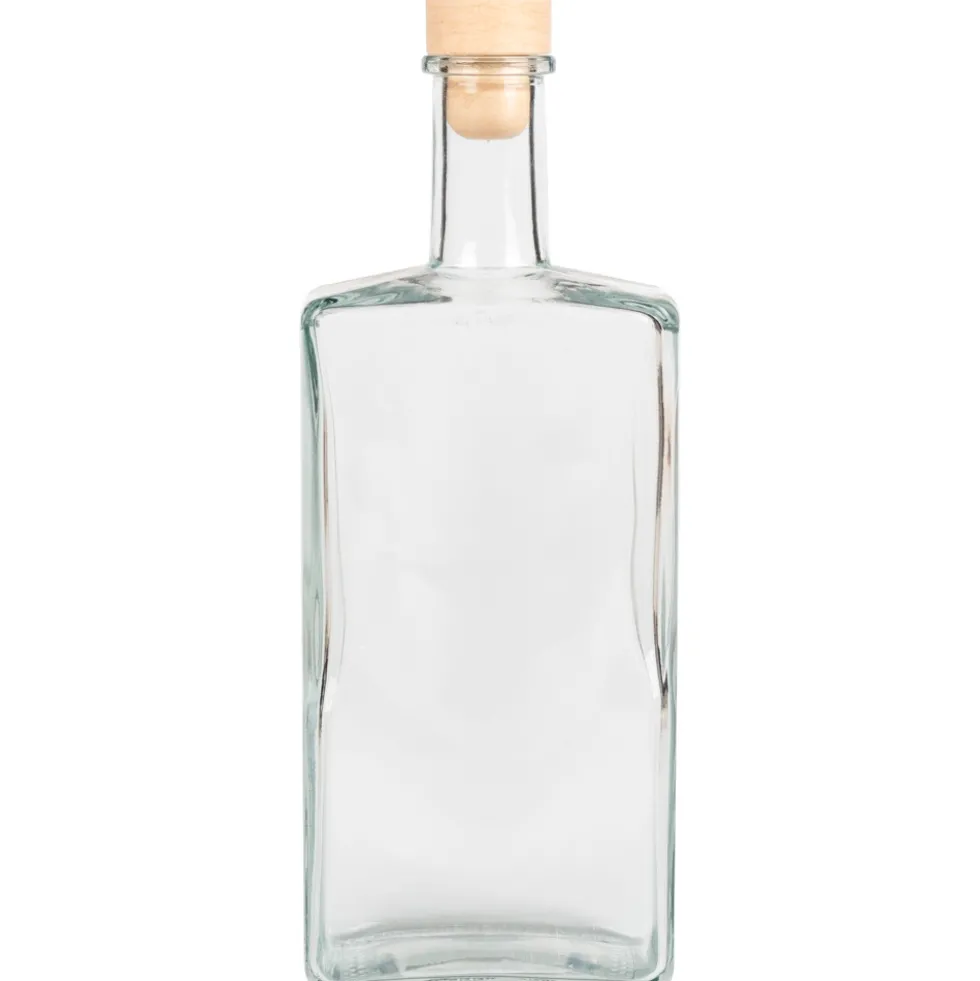 Design-Flasche mit Korken 500 ml flach