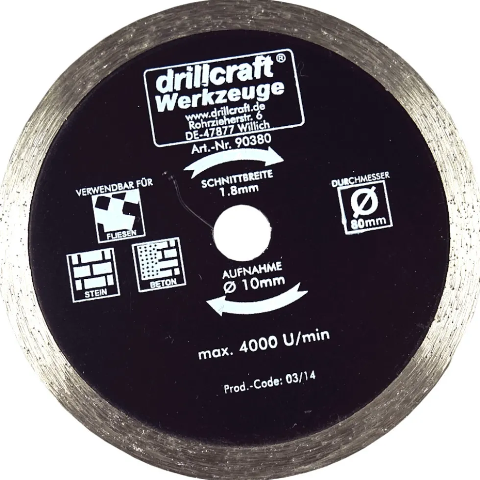 Diamanttrennscheibe Mini 80 x 10 mm
