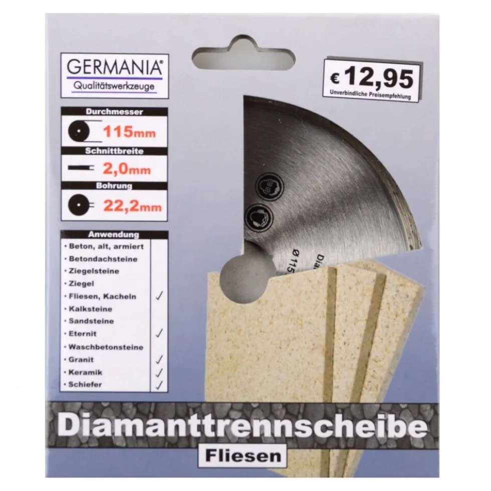 Diamanttrennscheibe 115 x 2,0 x 22,2 mm