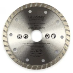 Diamanttrennscheibe 125x2,1x22,2mm Turbo Granit Beton Stein Trennscheibe