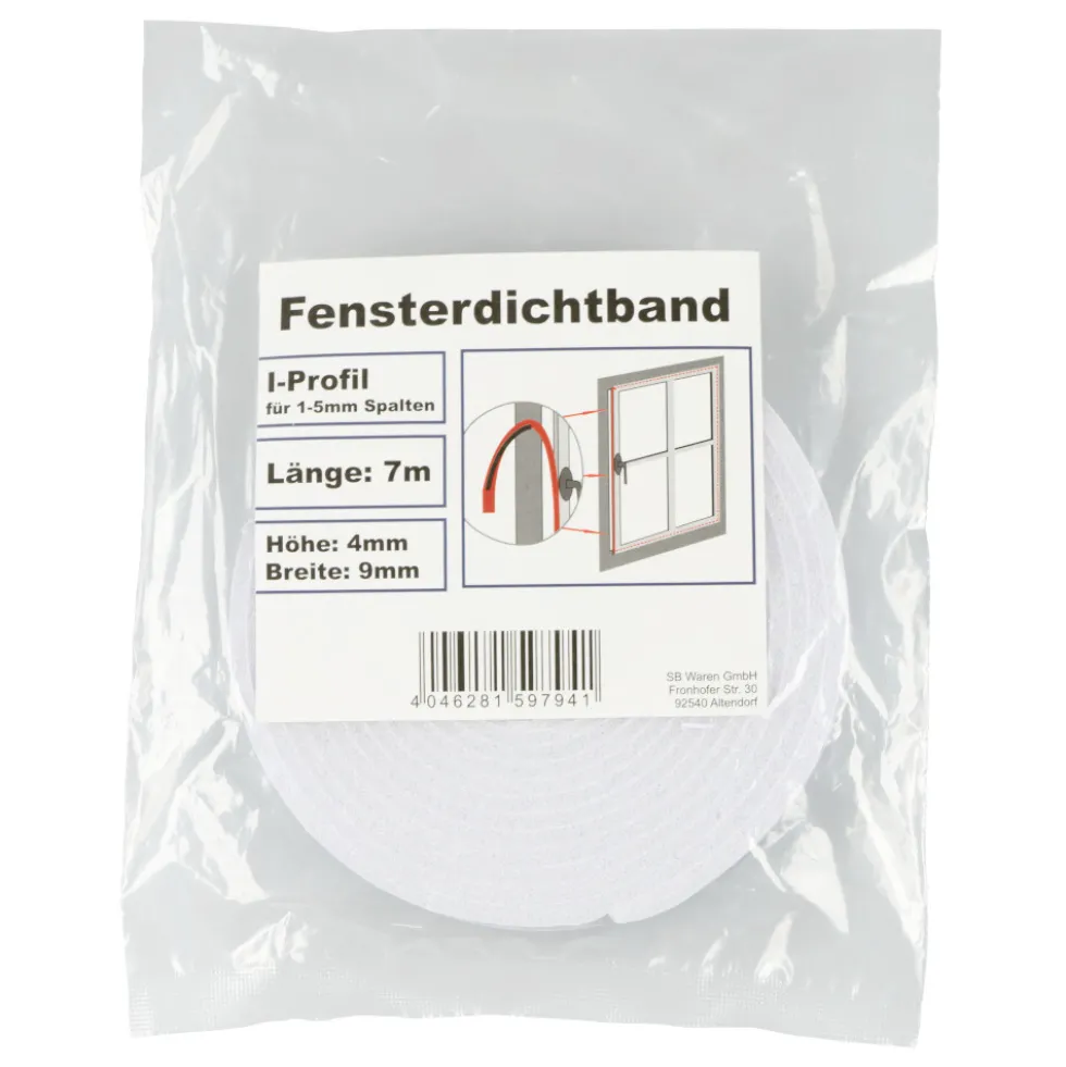 Dichtband 2 x 3,5 m Rollen mit I-Profil 9 x 4 mm