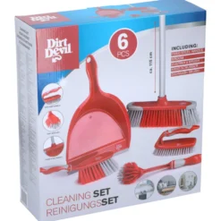 Dirt Devil Putz-Set 6-teilig rot-grau