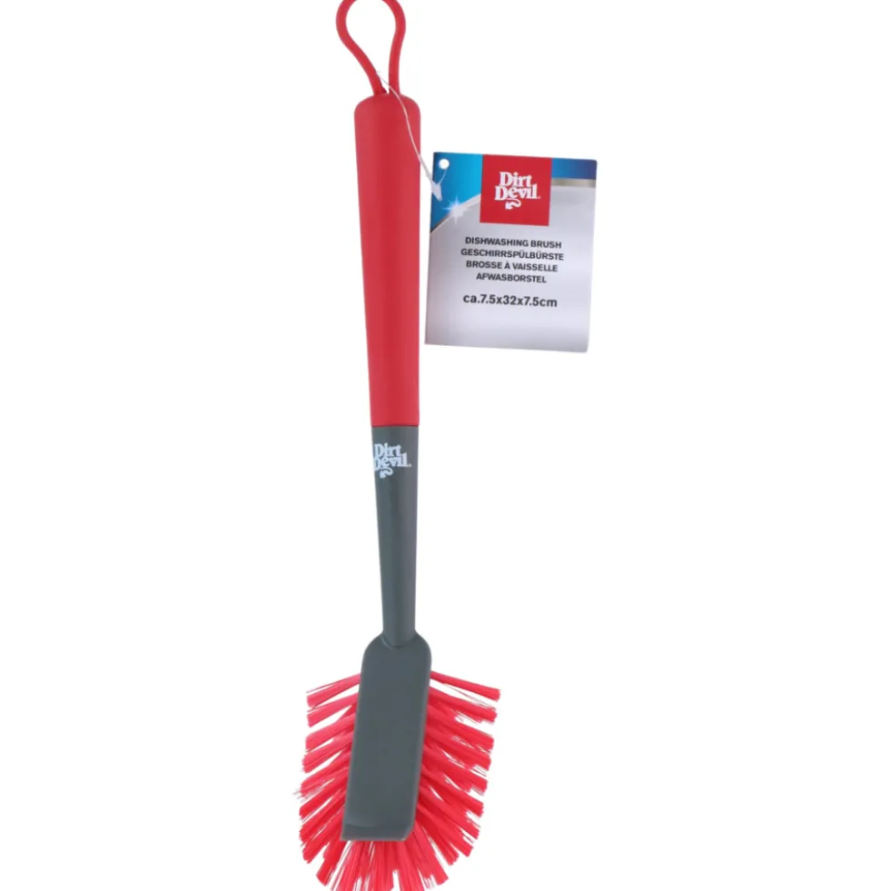 Dirt Devil Spülbürste Rot-Grau ca. 7,5 x 32 cm