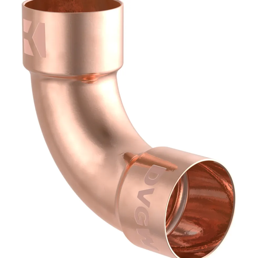 Doppel-Bogenmuffe 90° Kupfer-Lötfitting 18 mm - Nr. 5002a