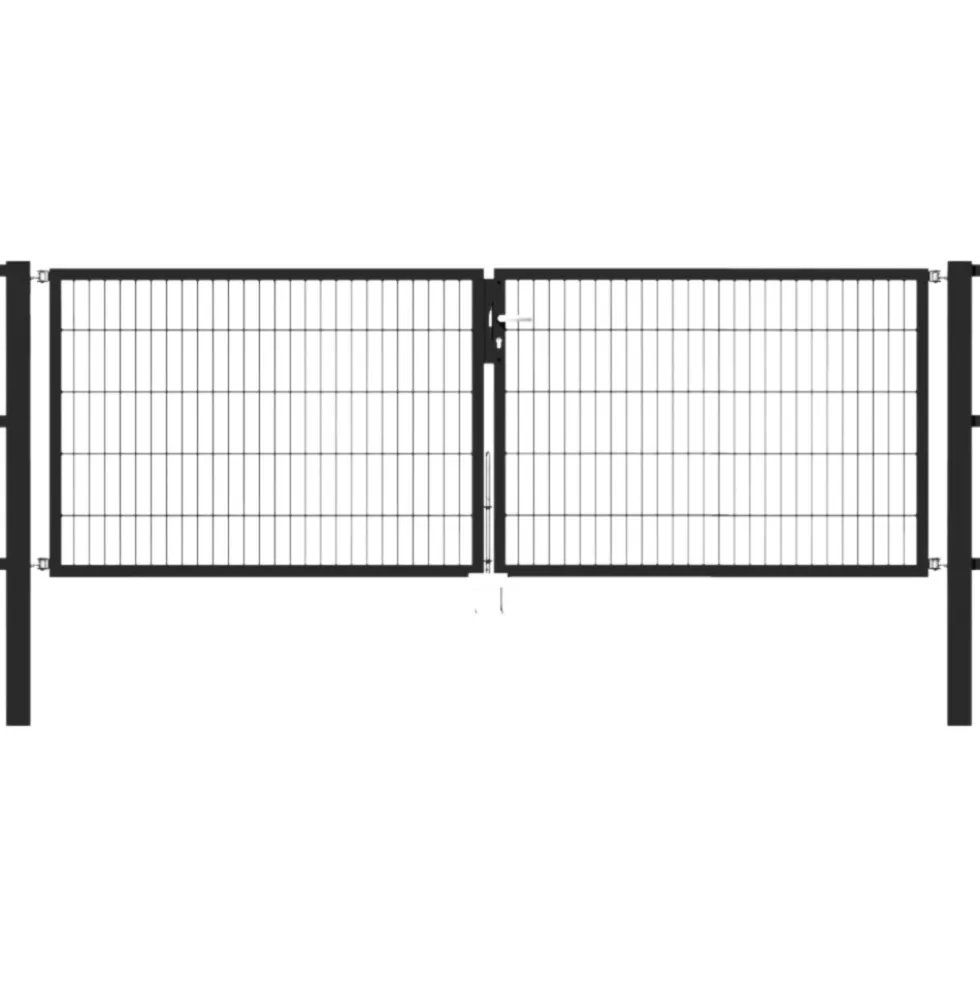 Doppeltor Flexo 3000 x 1000 mm mit Pfosten 80 x 80 mm in Anthrazit