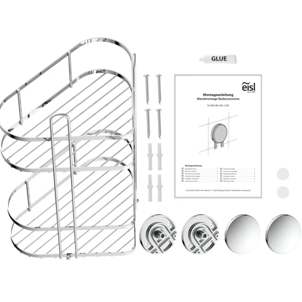 Dusch-Eckablage 2 Etagen 220 x 340 x 180 mm