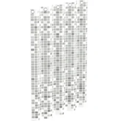 Duschvorhang Mosaik Grau