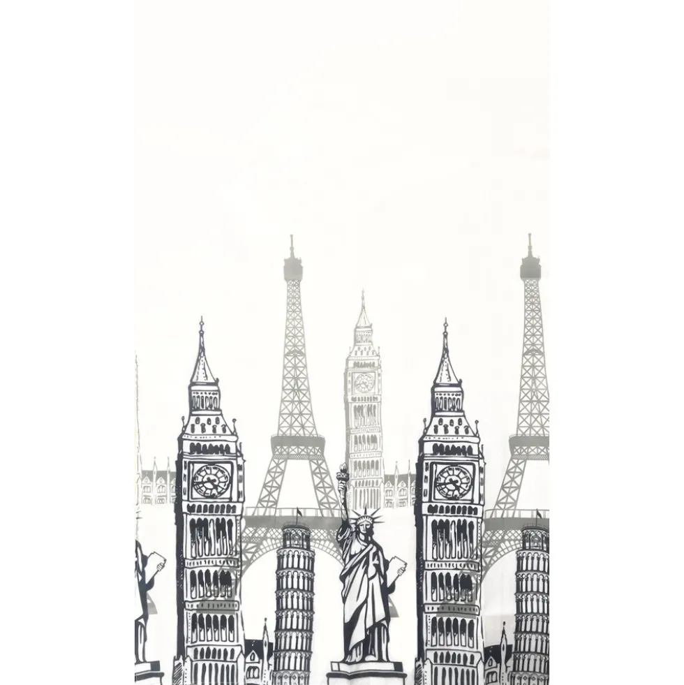 Duschvorhang Skyline London 180x200 cm aus Polyester