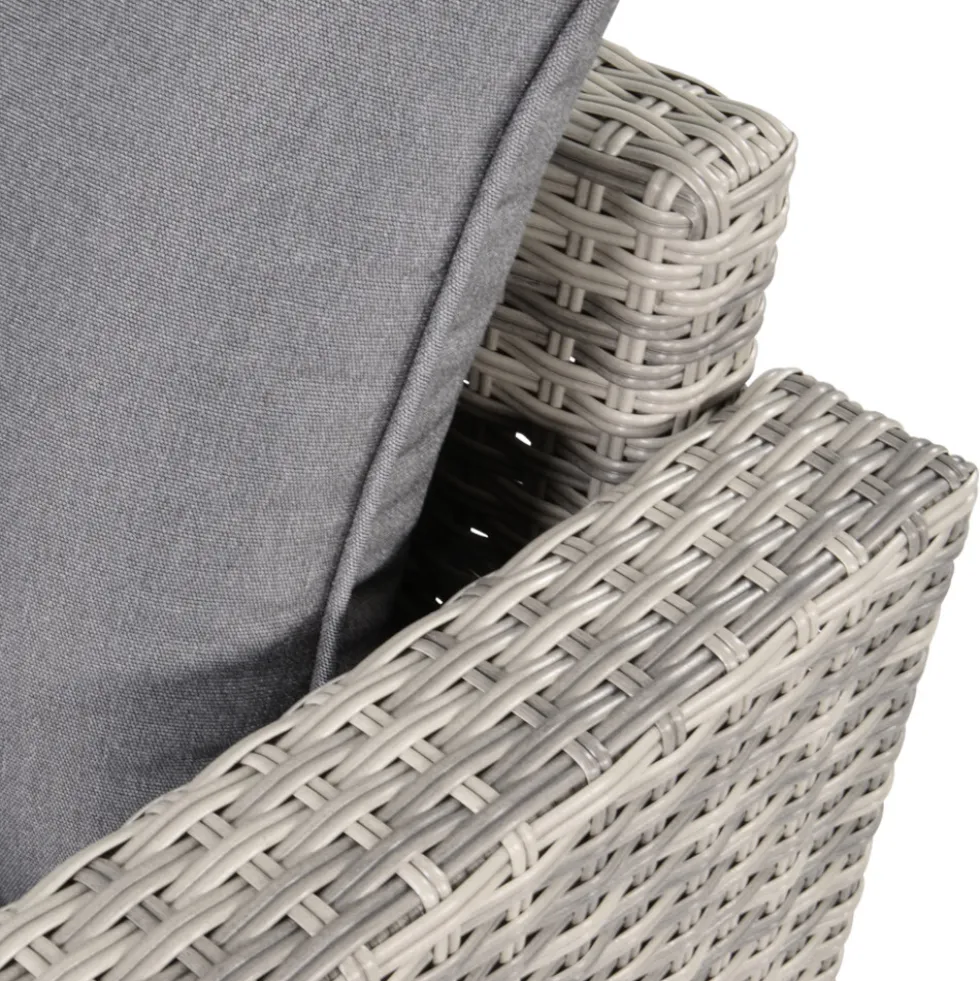 Eckbank-Lounge "Valencia Smoke" mit Aluminiumgestell B-Ware