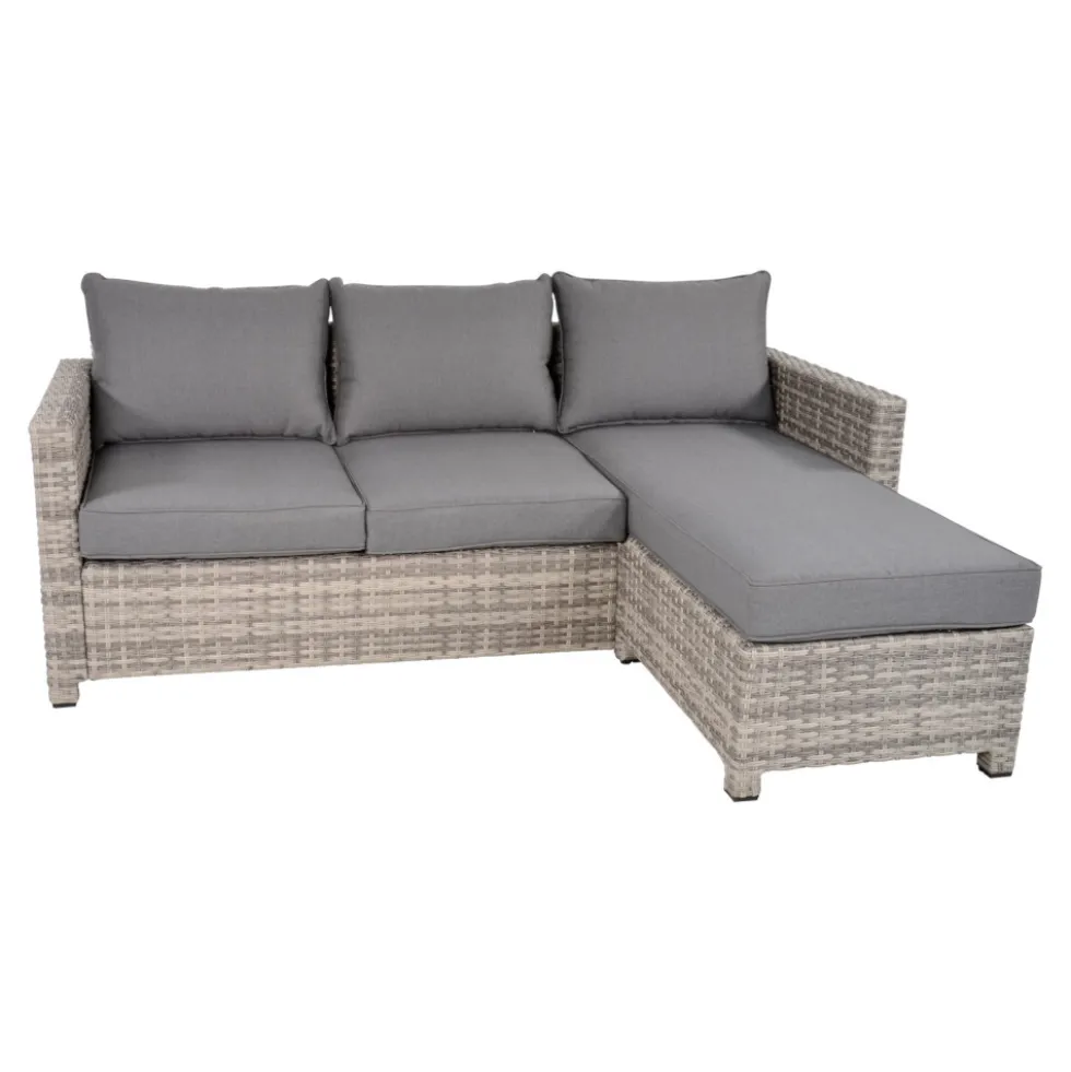 Eckbank-Lounge "Valencia Smoke" mit Aluminiumgestell B-Ware