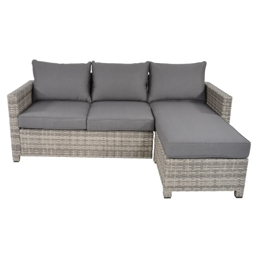 Eckbank-Lounge "Valencia Smoke" mit Aluminiumgestell B-Ware