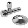 Eckregulierventil mit Verlängerung und Schubrosette 3/8"AG x 3/8"x 10 mm