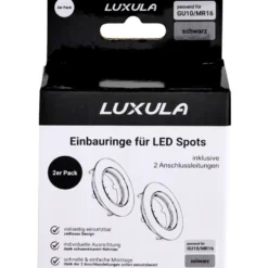 Einbaustrahler LUXULA schwarz für GU10 - MR16 Leuchtmittel im 2er Pack