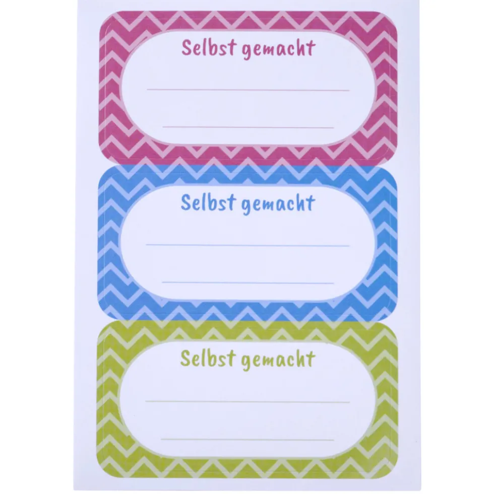 Einmach-Etiketten 30 Stück 30 x 60 mm selbstklebend