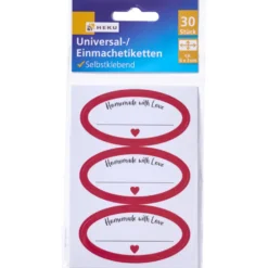 Einmach-Etiketten 30 Stück 30 x 60 mm selbstklebend