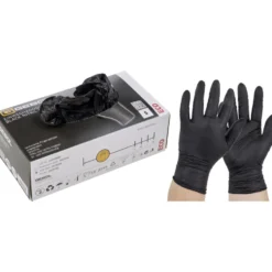 Einweghandschuhe Nitril Gr. 7 / S, 100 Stück schwarz