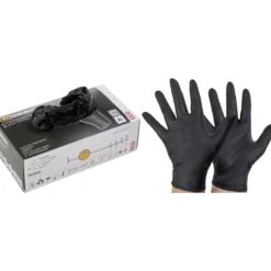 Einweghandschuhe Nitril Gr. 10 / XL, 100 Stück schwarz
