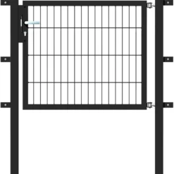 Einzeltor Flexo 1000 x 800 mm mit Pfosten 60 x 60 mm in Anthrazit