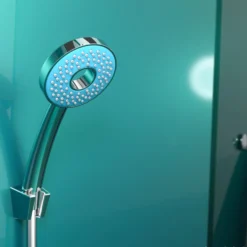 Eisl Handbrause Rio verchromt mit türkisen Brausekopf