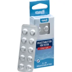 Ersatztabletten für Pooltester Chlor und pH-Wert 60 Tabletten