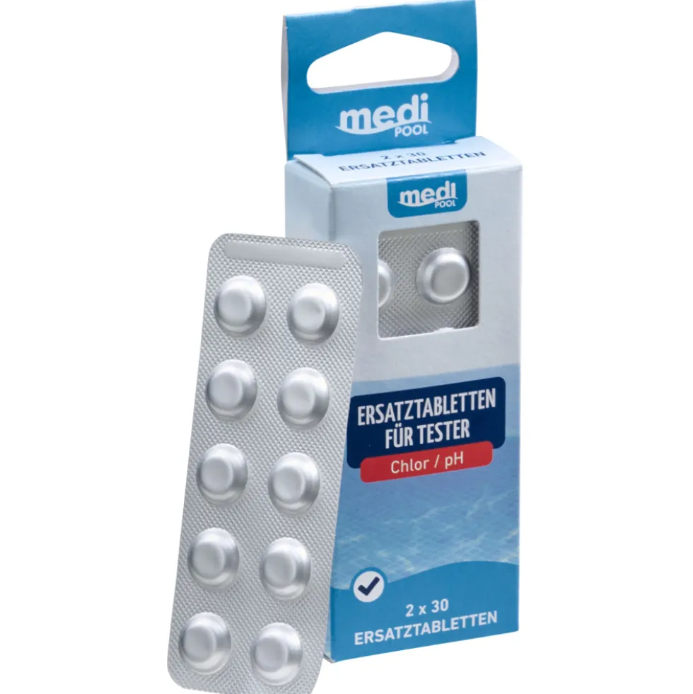 Ersatztabletten für Pooltester Chlor und pH-Wert 60 Tabletten