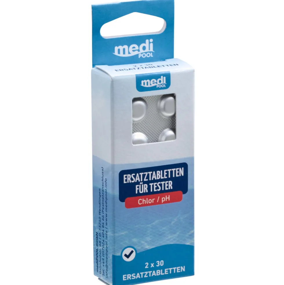 Ersatztabletten für Pooltester Chlor und pH-Wert 60 Tabletten