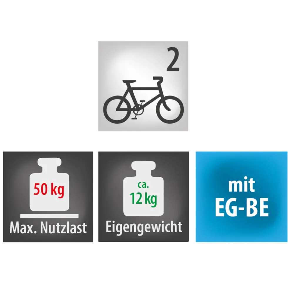 Eufab Fahrradträger CROW BASIC für 2 Fahrräder