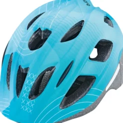Fahrradhelm für Kinder türkis, 53 - 55 cm mit LED