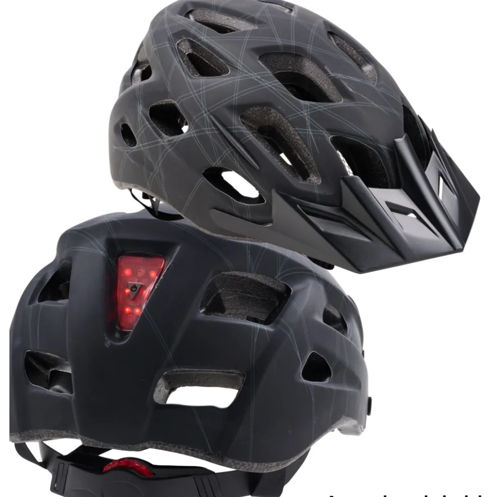 Fahrradhelm mit Rücklicht Größe M (55–58 cm)