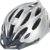 Fahrradhelm silber-grau, 58 - 61 cm mit Reflexstreifen
