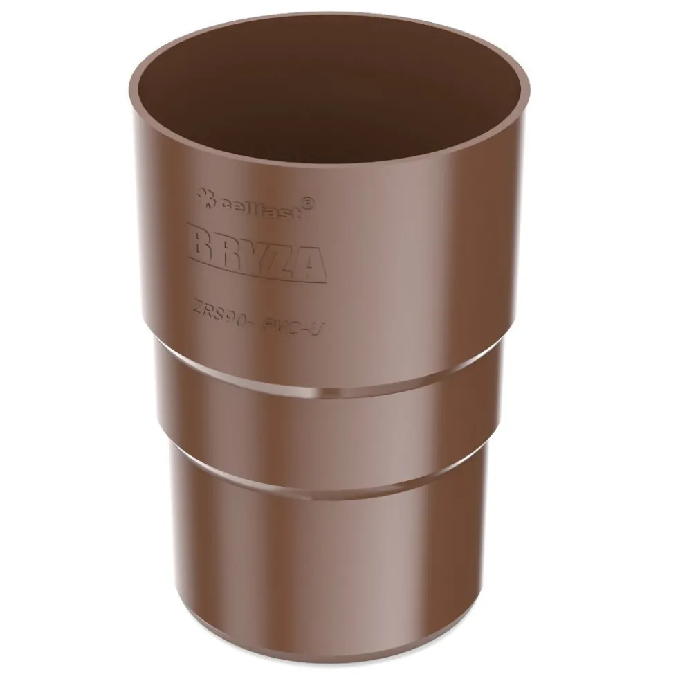 Fallrohrmuffe NW 90 PVC braun