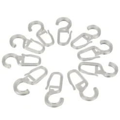 Faltenleghaken transparent 10 mm 10 Stück aus Kunststoff