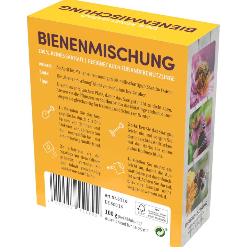 Faltschachtel Bienenmischung für ca. 50 m²