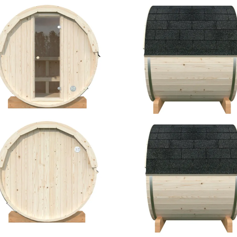 Fasssauna "Anita" 0,9 m² inkl. Ofen 3,6 kW
