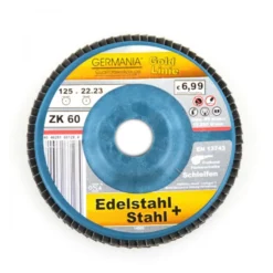 Fächerscheibe 125x22,23 ZK60 Edelstahl Stahl Schleifscheibe Lamellenscheibe