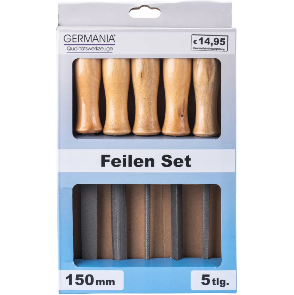 Feilensatz mit Holzgriff 5-teilig 150 mm