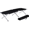 Feldbett 190 x 62 x 41 cm Schwarz bis 120 kg