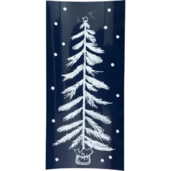 Fensteraufkleber Weihnachtsbaum 23 x 49 cm mit Glitzer