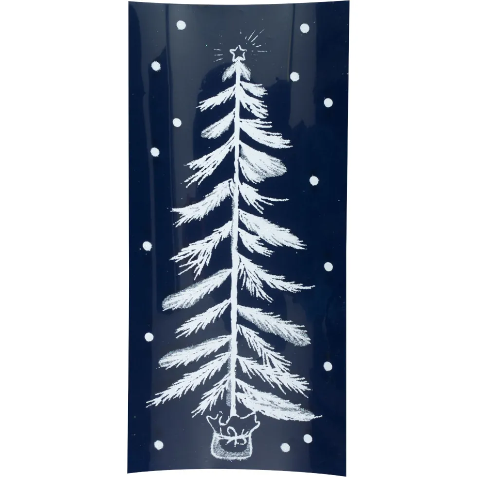 Fensteraufkleber Weihnachtsbaum 23 x 49 cm mit Glitzer