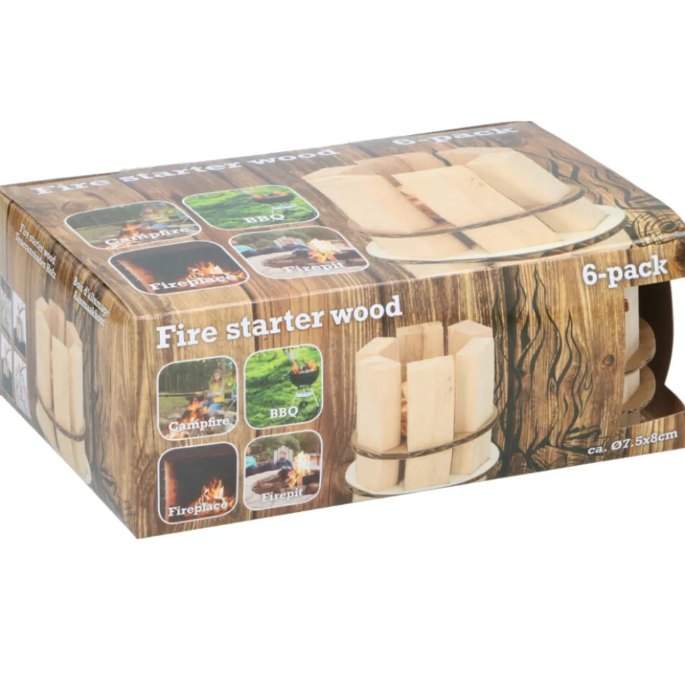 Feueranzünder Holz 6er Pack